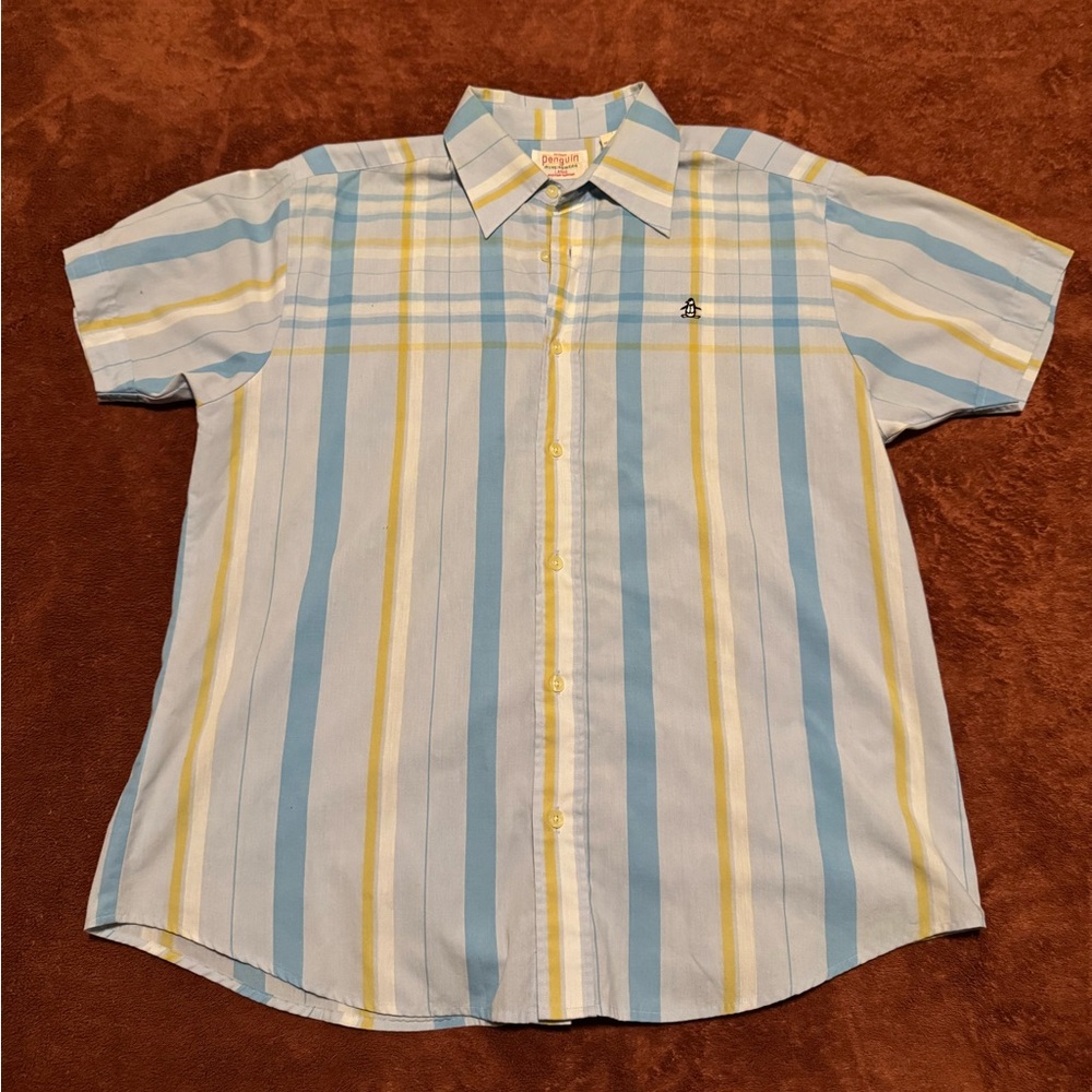 Original Penguin Men's Striped Short Sleeve Shirt
